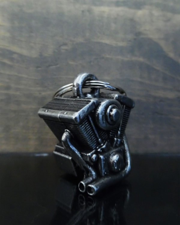 Motorcycle Engine - Pewter - Motorcycle Gremlin Bell - Made In USA - SKU BB79-DS - Image 3