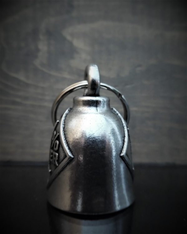 One Percenter - Pewter - Motorcycle Spirit Bell - Made In USA - SKU BB82-DS - Image 2