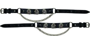 Pair of Biker Boot Chains - Eagle With USA Flag - Motorcycle - BC15-DL