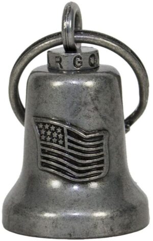 American Flag - Gun Metal Motorcycle Ride Bell - SKU GRL-BL21-GM-DL