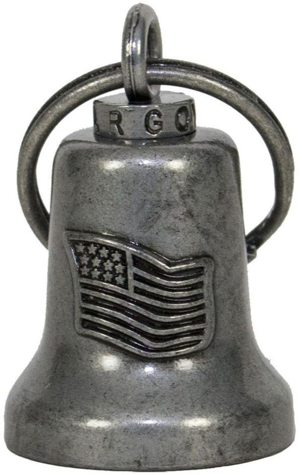 American Flag - Gun Metal Motorcycle Ride Bell - SKU GRL-BL21-GM-DL