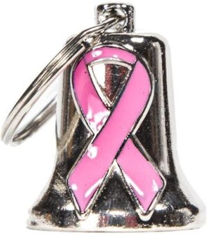 Breast Cancer Awareness - Chrome Motorcycle Ride Bell - SKU GRL-BLC36-DL