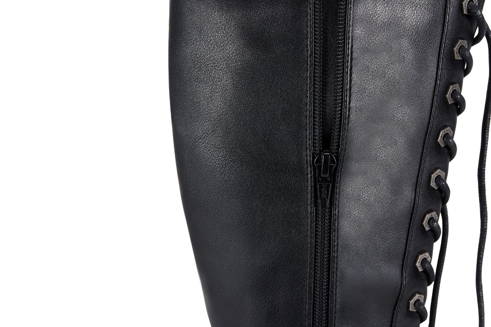 Motorcycle Boots - Women's - Knee High - Chunky Heel and Zipper - BTL7006-DL - Image 6