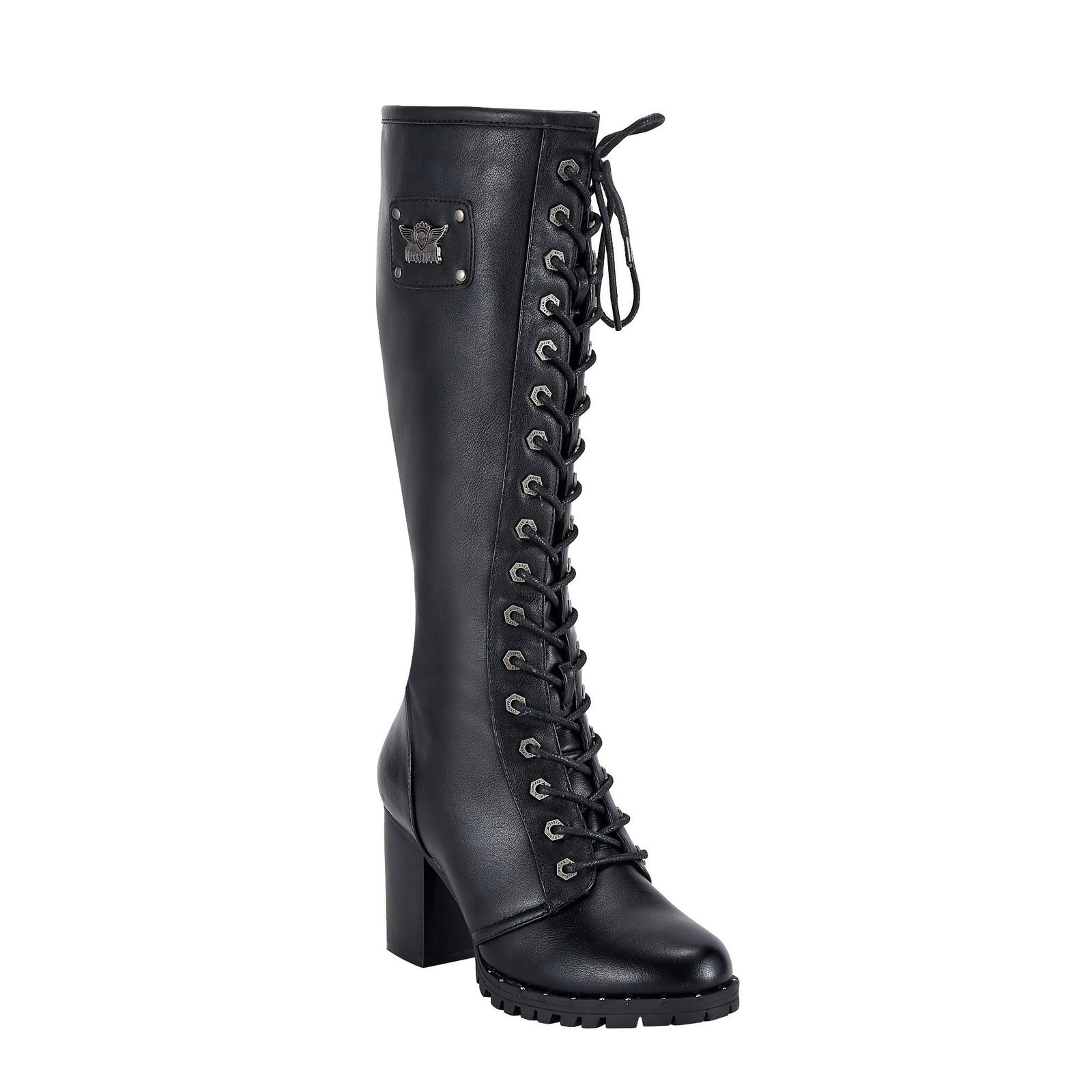 Motorcycle Boots - Women's - Knee High - Chunky Heel and Zipper - BTL7006-DL - Image 8