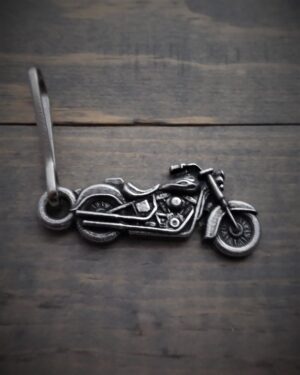 Zipper Pull - Motorcycle - Lead Free Pewter - Made In U.S.A. - BZP-22-DS
