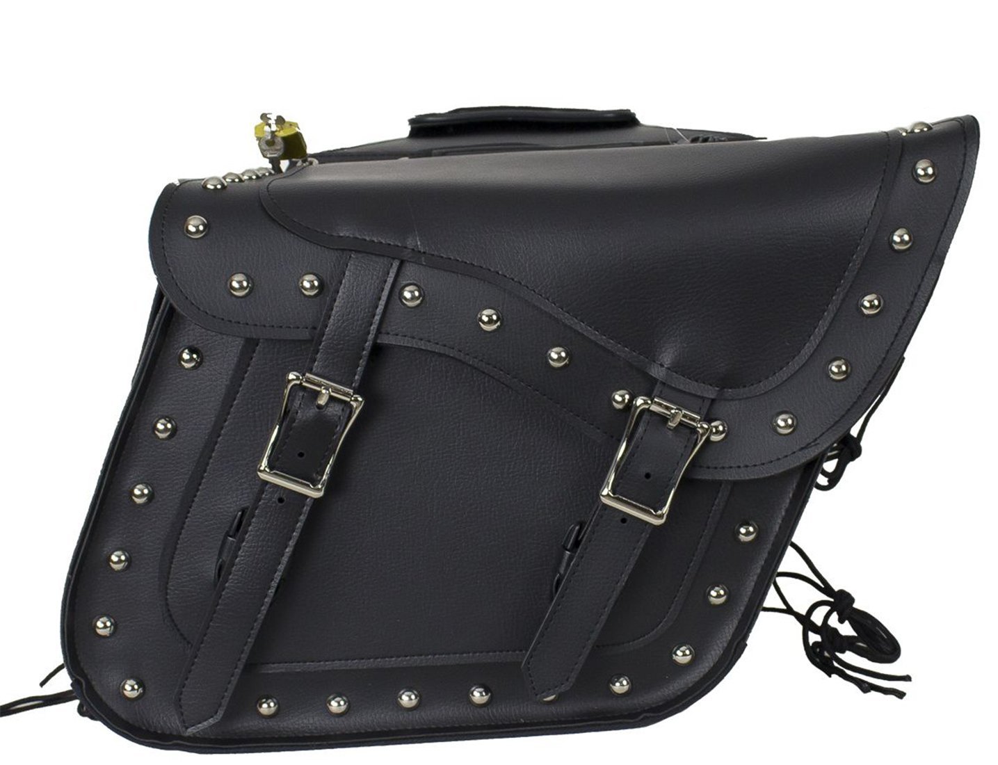 Saddlebags - PVC - Studs - Gun Pockets - Motorcycle Luggage - C-SD4090-PV-DL - Image 2