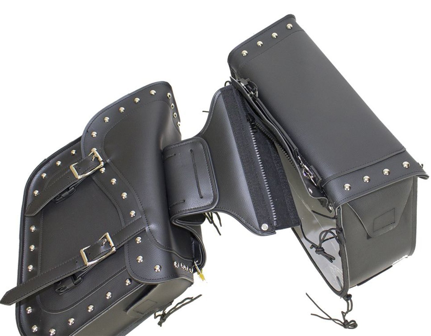 Saddlebags - PVC - Studs - Gun Pockets - Motorcycle Luggage - C-SD4090-PV-DL - Image 5
