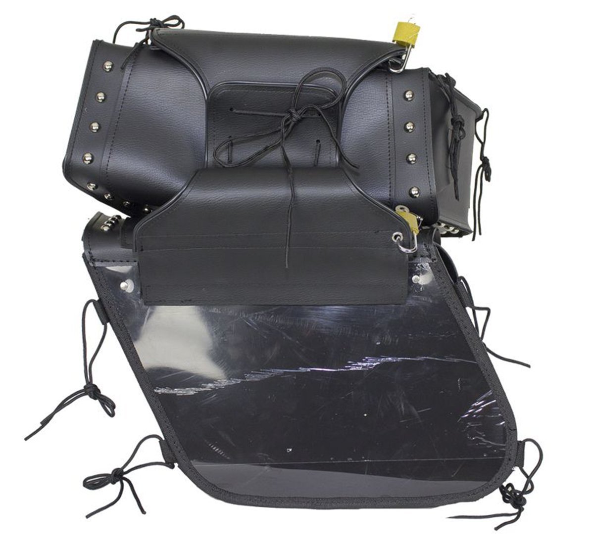 Saddlebags - PVC - Studs - Gun Pockets - Motorcycle Luggage - C-SD4090-PV-DL - Image 7