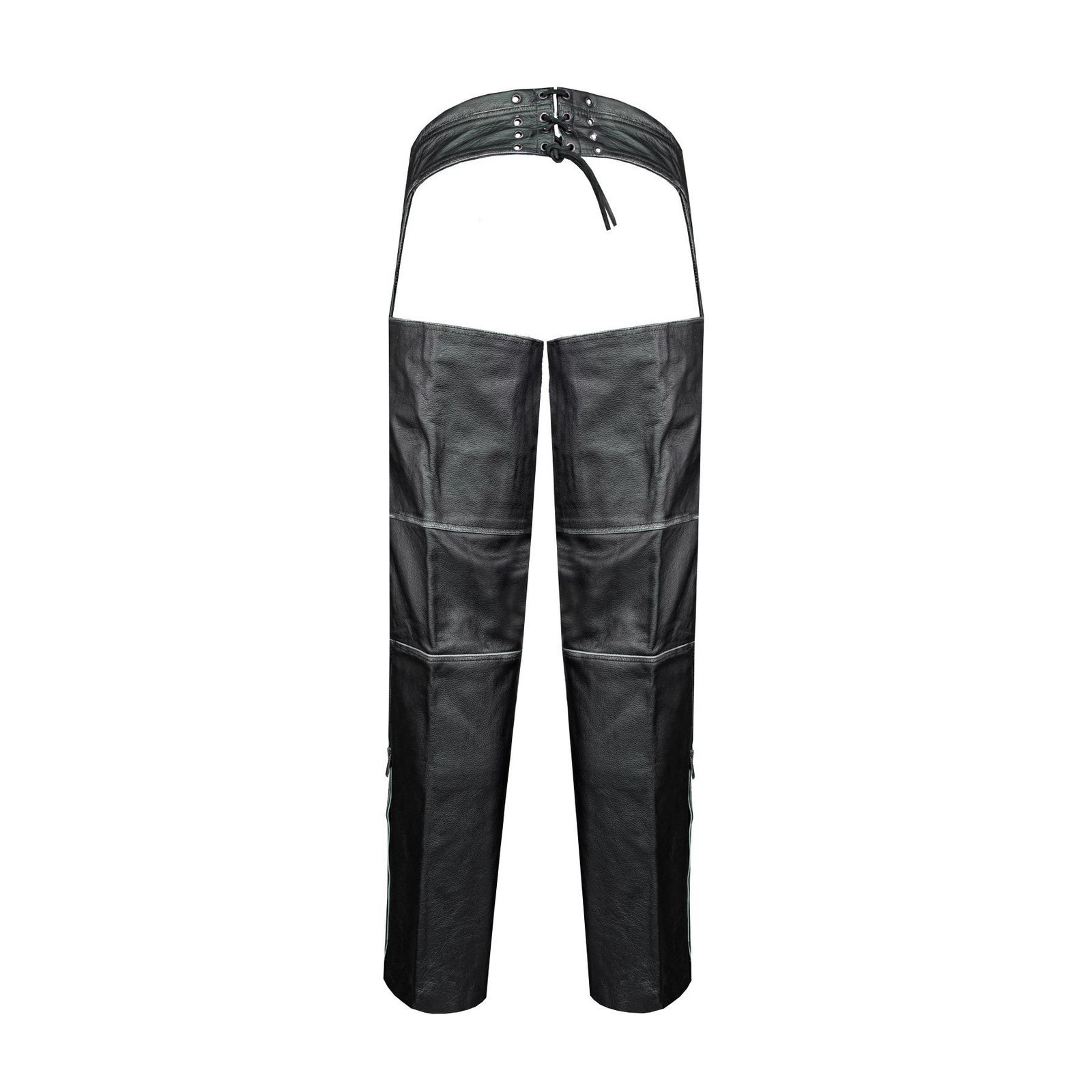 Leather Motorcycle Chaps - Women's - Premium - Lacing and Grommets - C1440-11-DL - Image 2