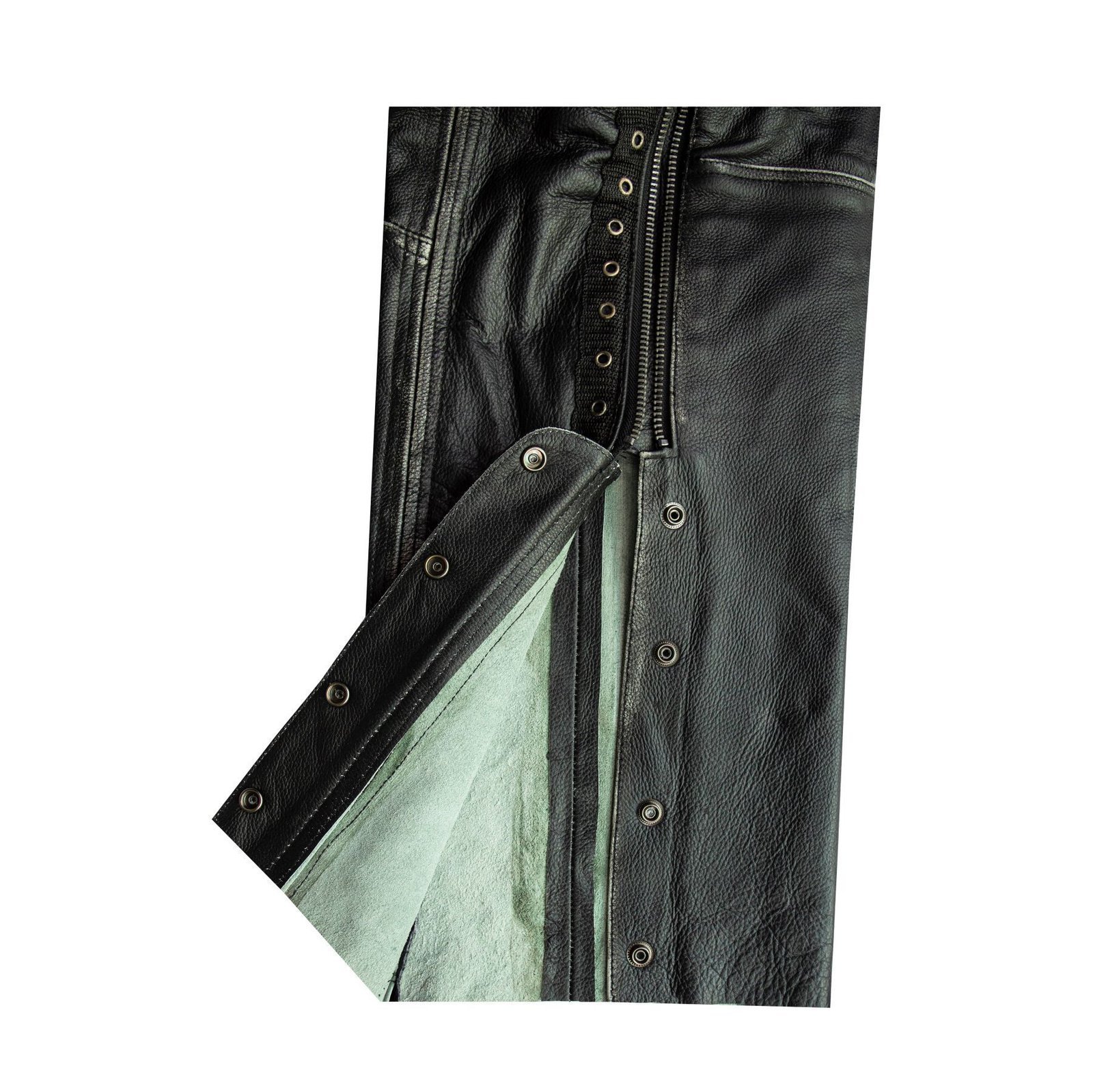Leather Motorcycle Chaps - Women's - Premium - Lacing and Grommets - C1440-11-DL - Image 5