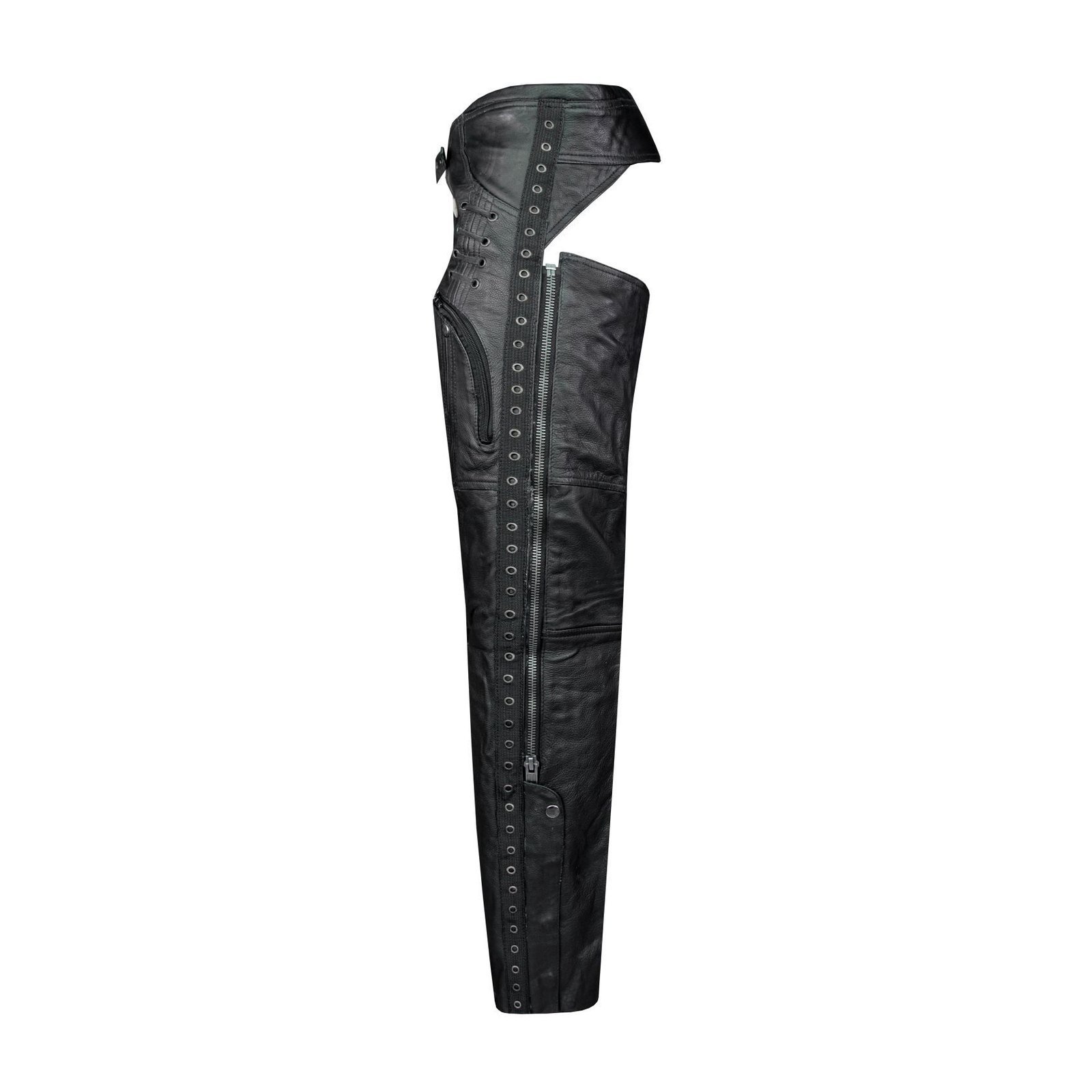 Leather Motorcycle Chaps - Men or Women - Naked - C1411-11-DL - Image 2
