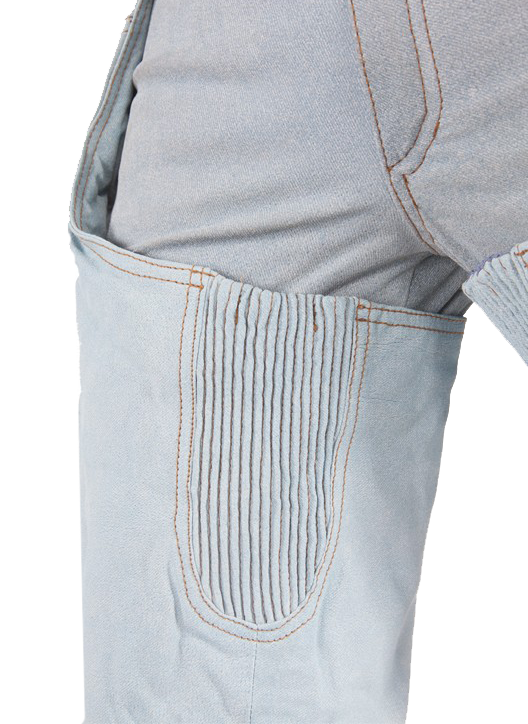 Blue Leather Chaps with a Denim Look - C332-15-DL - Image 3