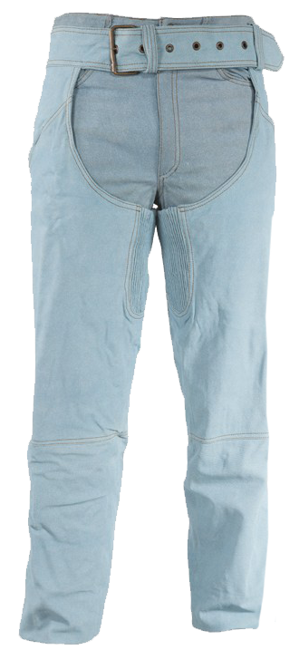 Blue Leather Chaps with a Denim Look - C332-15-DL