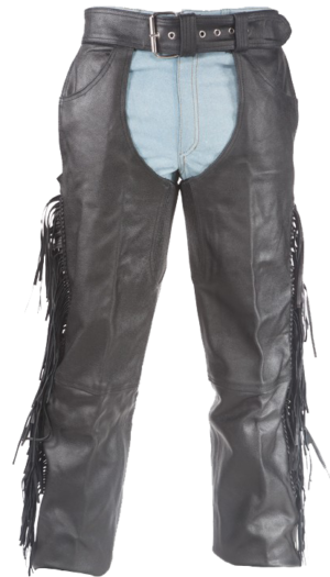 Leather Chaps - Men's or Women's - Braid and Fringe - C337-04-DL