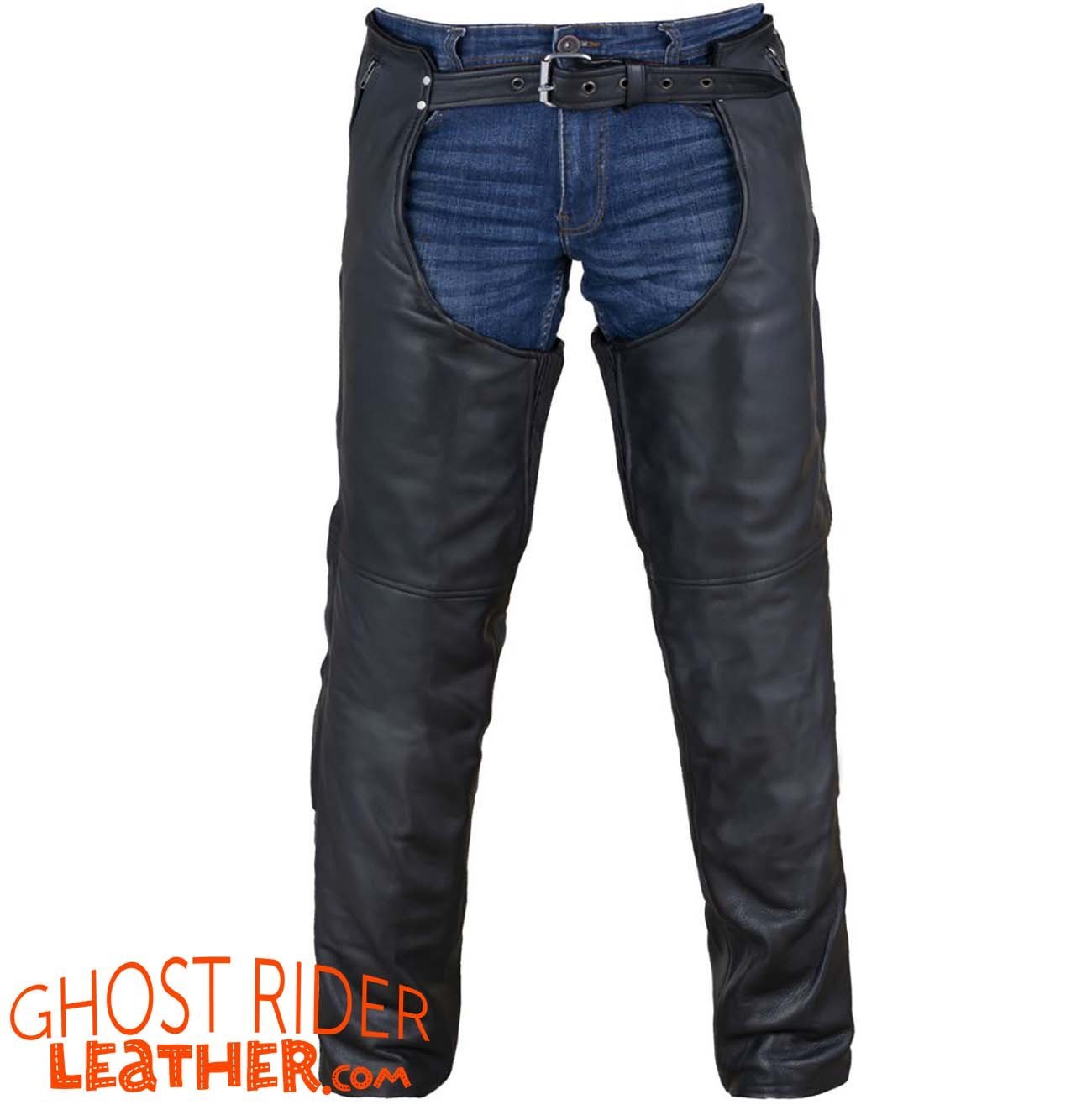 Leather Chaps - Men's or Women's - Removable Liner - Split Leather - C4334-04-DL - Image 7