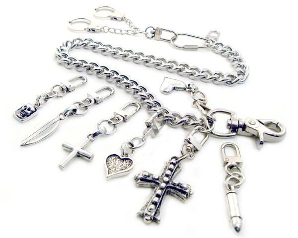 Clip On - Skull Iron Cross - Add To Your Wallet Chain and More - K-SKICP-DS - Image 3