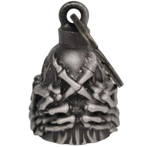 Motorcycle Ride Bell - 3D - Skeleton Middle Fingers - Spirit Bell - Gremlin - DBL2-L-DL