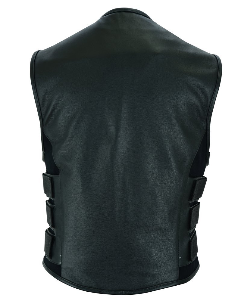 Leather Motorcycle Vest - Men's - Updated SWAT Team - Up To 8XL - Silent Strike - RC007-RC - Image 11