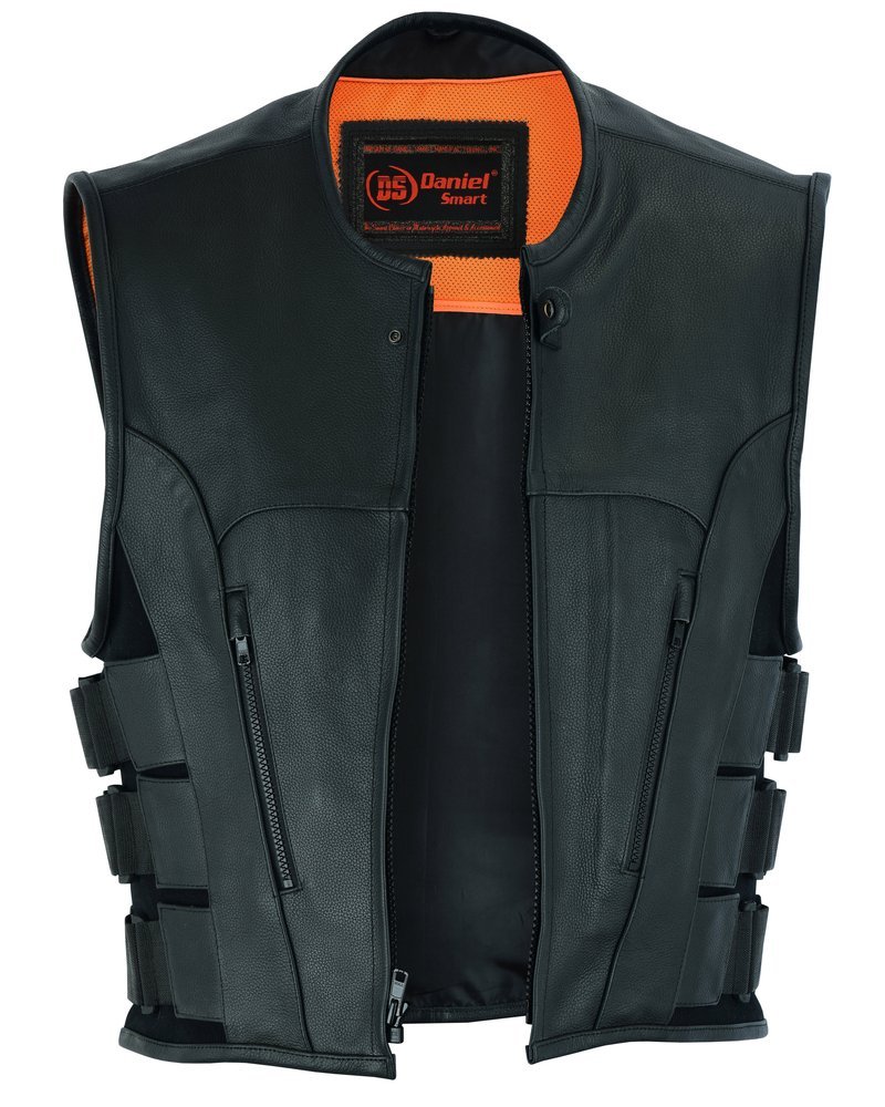 Leather Motorcycle Vest - Men's - Updated SWAT Team - Up To 8XL - Silent Strike - RC007-RC - Image 22
