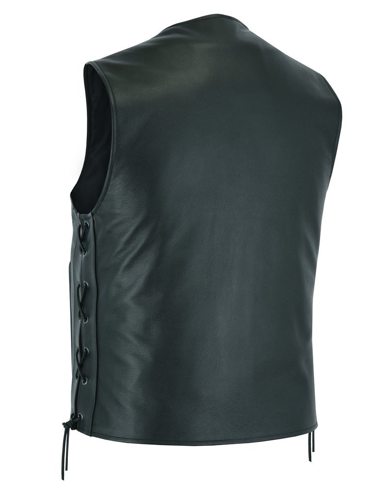 Leather Motorcycle Vest - Men's - Gun Pockets - Side Laces - Up To 9XL - Clubster - RC105-RC - Image 16