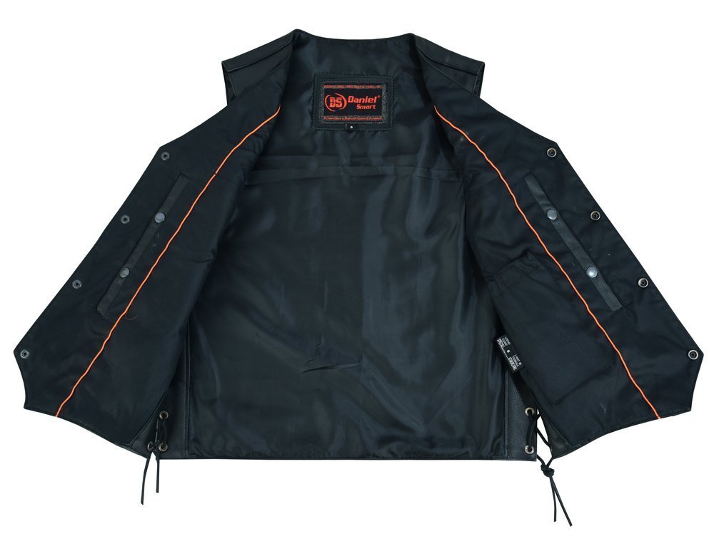 Leather Motorcycle Vest - Men's - Gun Pockets - Up To 9XL - ThunderLace - RC111-RC - Image 9