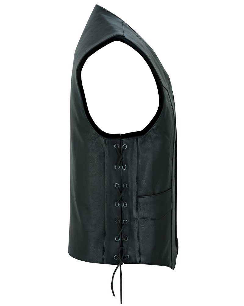 Leather Motorcycle Vest - Men's - Gun Pockets - Up To 9XL - ThunderLace - RC111-RC - Image 18