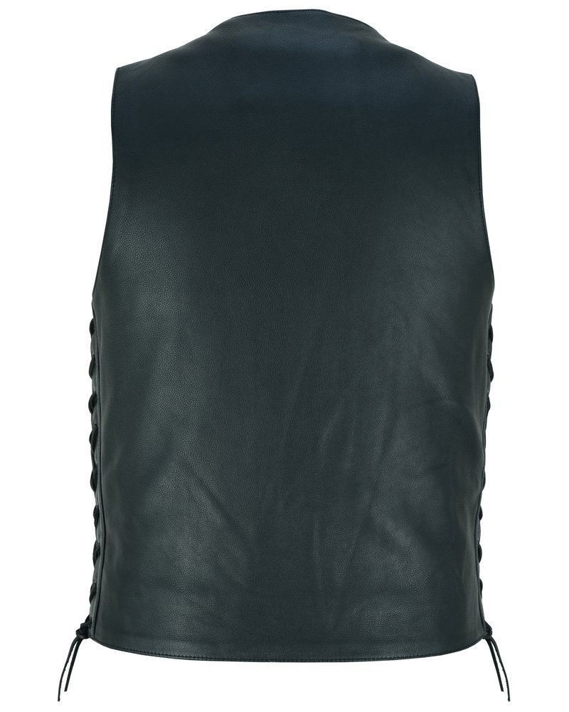 Leather Motorcycle Vest - Men's - Gun Pockets - Up To 8XL - Guild Gold - RC122-RC - Image 8