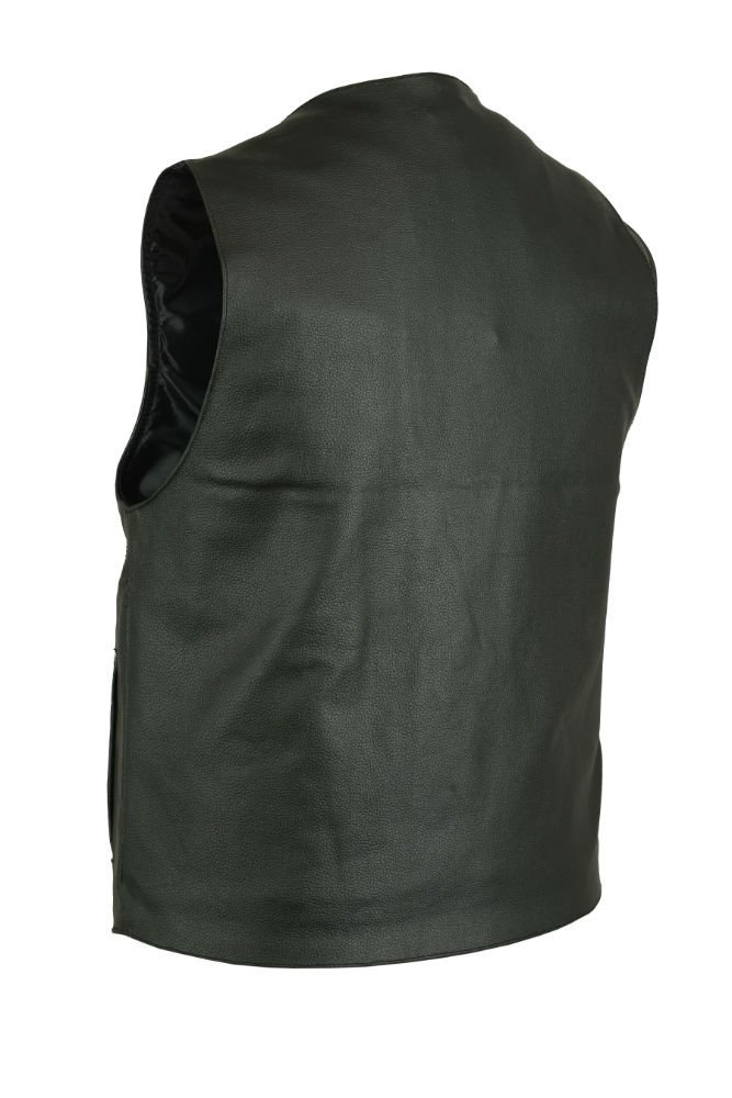 Leather Motorcycle Vest - Men's - Gun Pockets - Buffalo Nickel Snaps - Up To 8XL - SolidRider - RC141-RC - Image 7