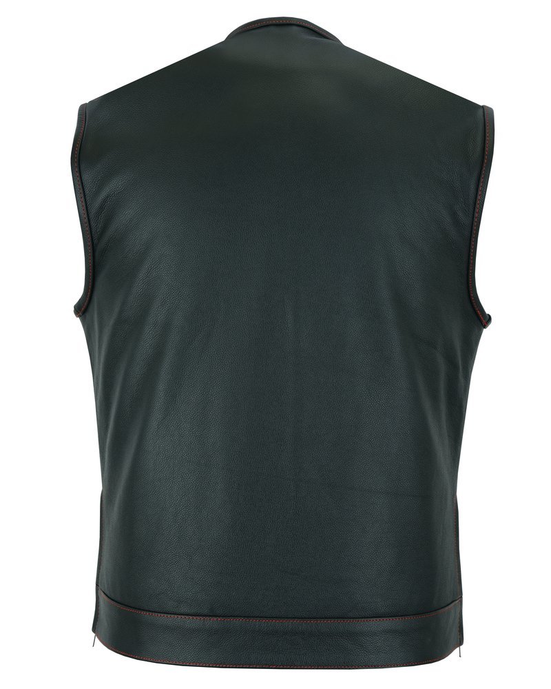 Leather Motorcycle Vest - Men's - USA Flag Liner - Gun Pockets - Up To 8XL - American Core - RC155-RC - Image 16