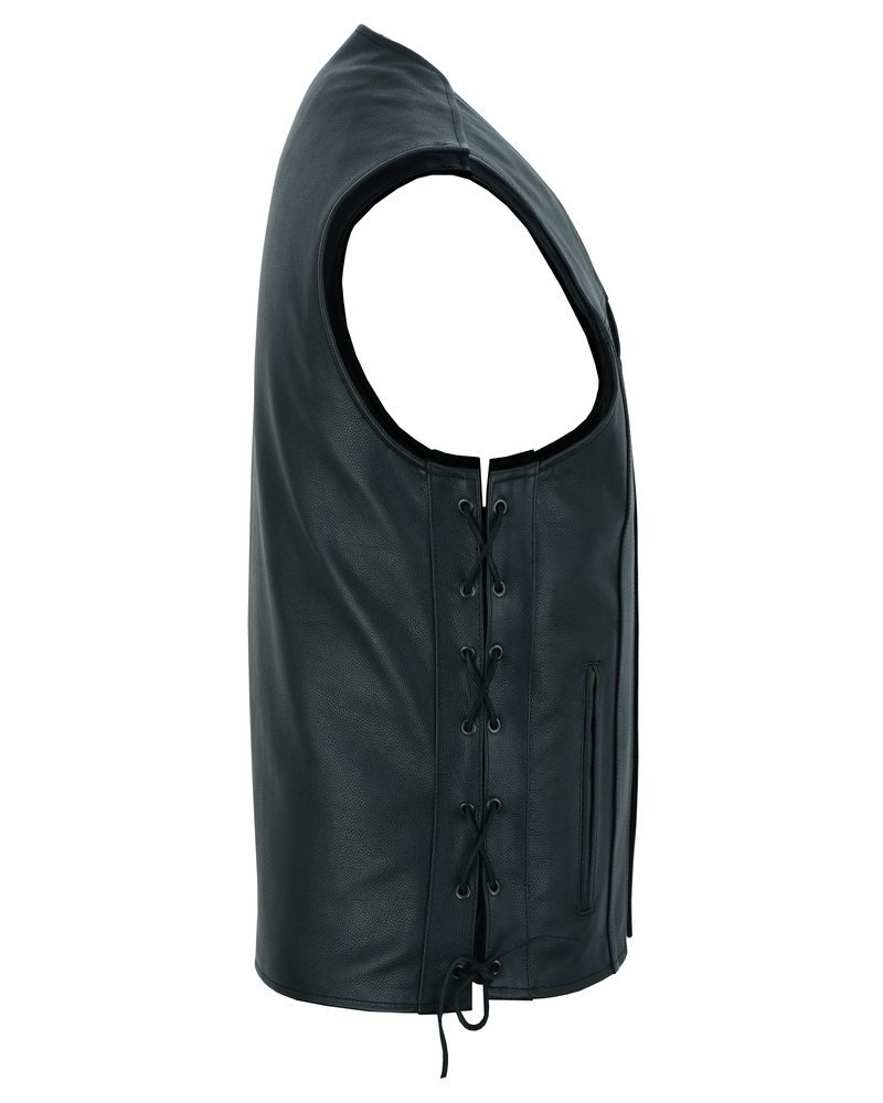 Leather Motorcycle Vest - Men's -Up To Size 8XL - Tapered Bottom - Big and Tall - Curated - RC161-TALL-RC - Image 13