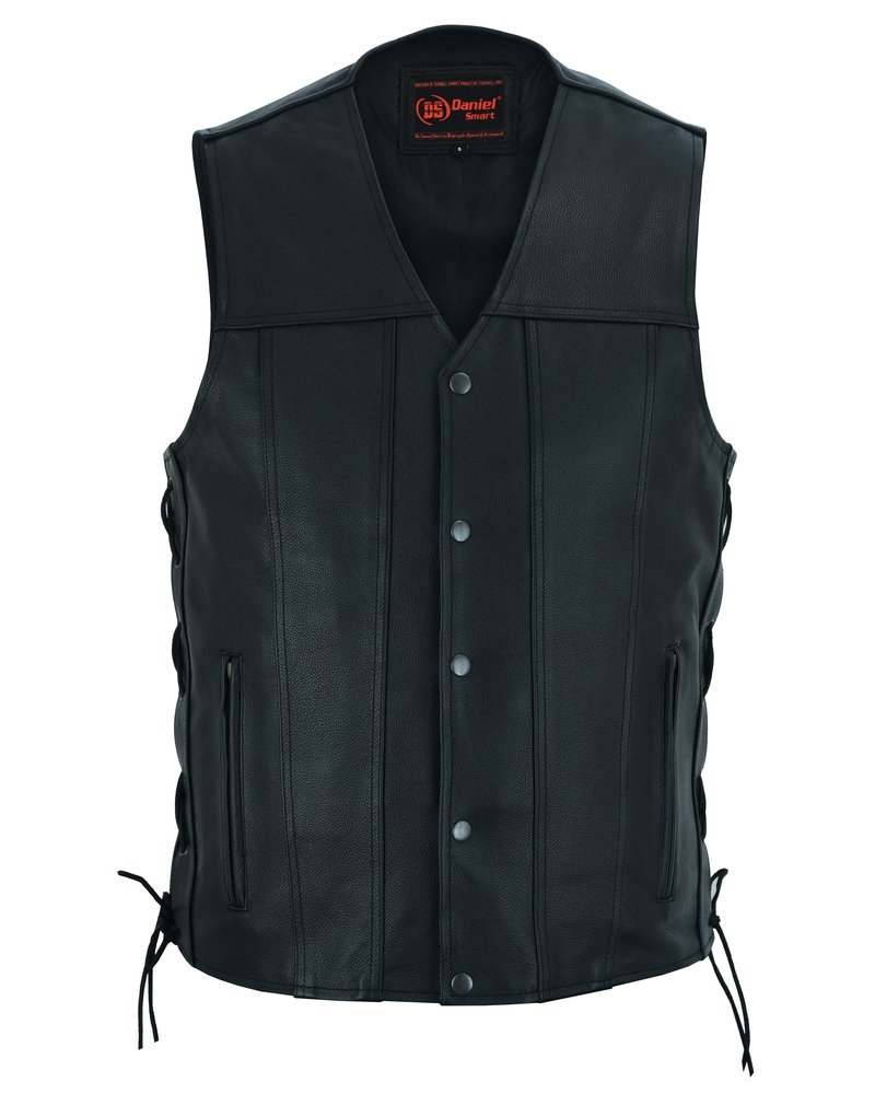 Leather Motorcycle Vest - Men's -Up To Size 8XL - Tapered Bottom - Big and Tall - Curated - RC161-TALL-RC - Image 18