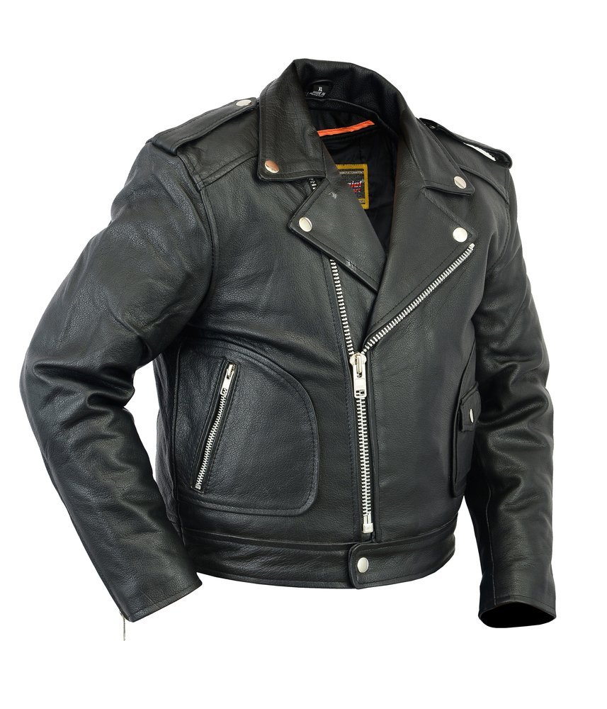 Leather Motorcycle Jacket - Kid's Teen's - Unisex - Biker - DS1722-DS - Image 2