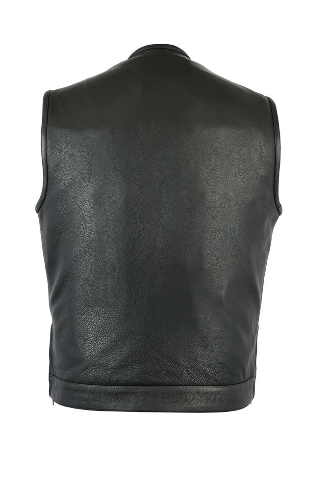 Leather Motorcycle Vest - Men's - Gun Pockets - Up To 12XL - Big and Tall - UpStyle - RC187-RC - Image 3