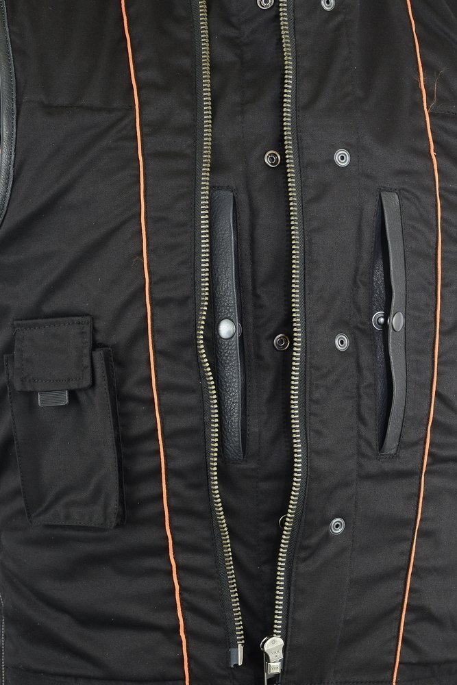 Leather Motorcycle Vest - Men's - Gun Pockets - Up To 12XL - Big and Tall - UpStyle - RC187-RC - Image 6