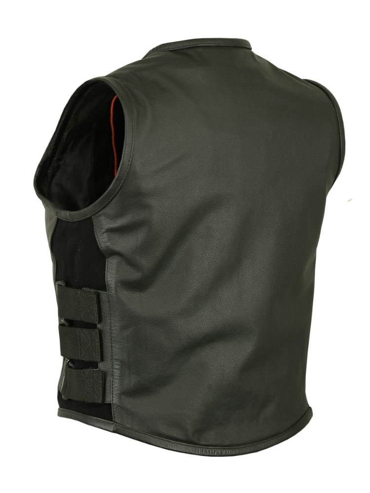Leather Vest - Women's - Updated SWAT Team - Motorcycle - DS200-DS - Image 2