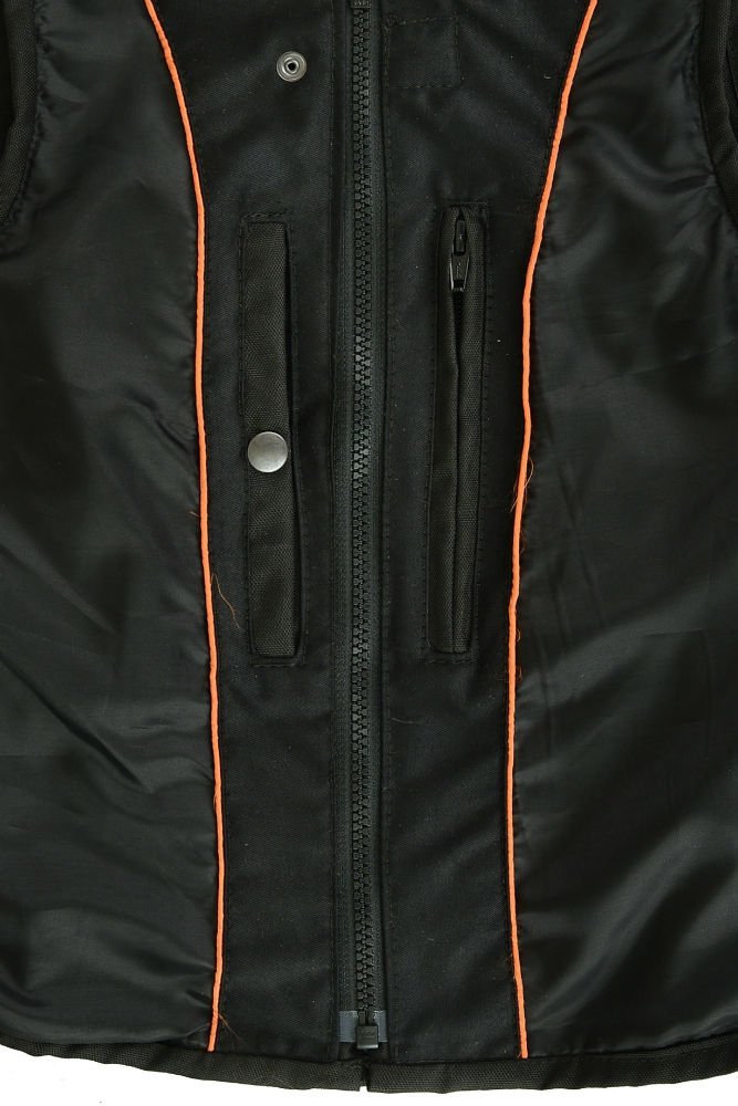 Leather Vest - Women's - Updated SWAT Team - Motorcycle - DS200-DS - Image 3