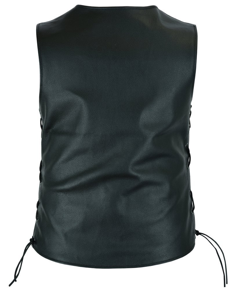 Leather Vest - Women's - Longer Body - Side Laces - Gun Pockets - DS206-DS - Image 7