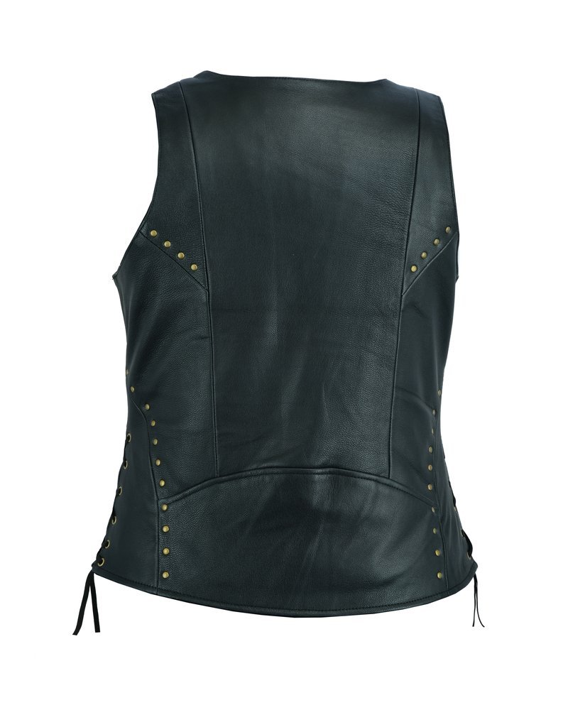 Leather Vest - Women's - Ultra Soft - Lacing Design - DS233-DS - Image 3