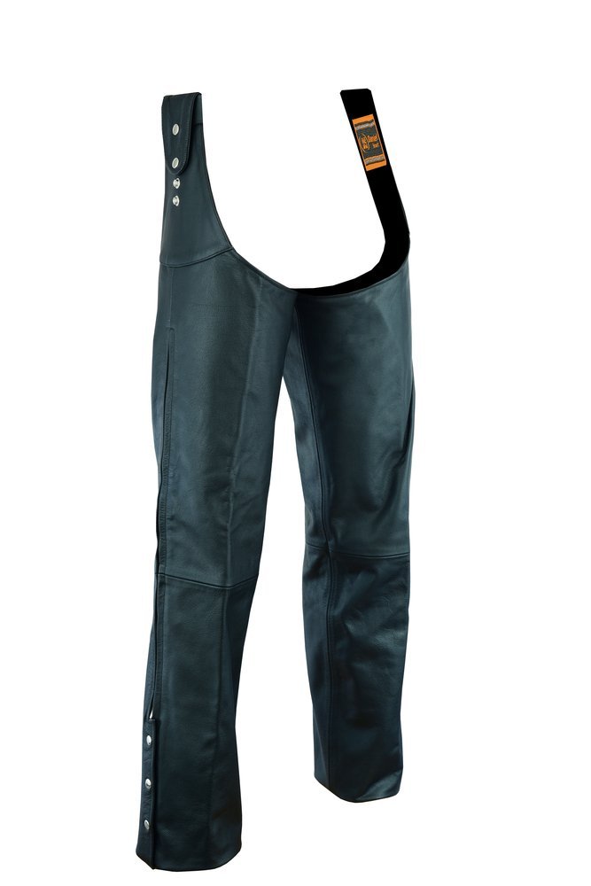 Leather Chaps - Beltless - Unisex Motorcycle Chaps - DS-424-DS - Image 2