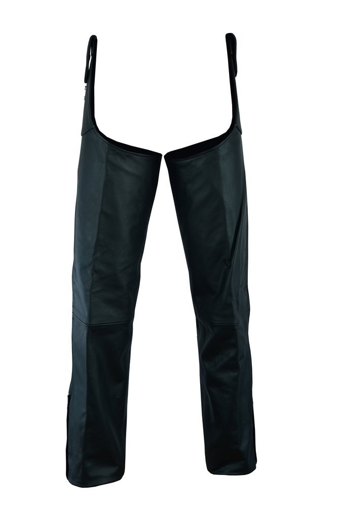 Leather Chaps - Beltless - Unisex Motorcycle Chaps - DS-424-DS