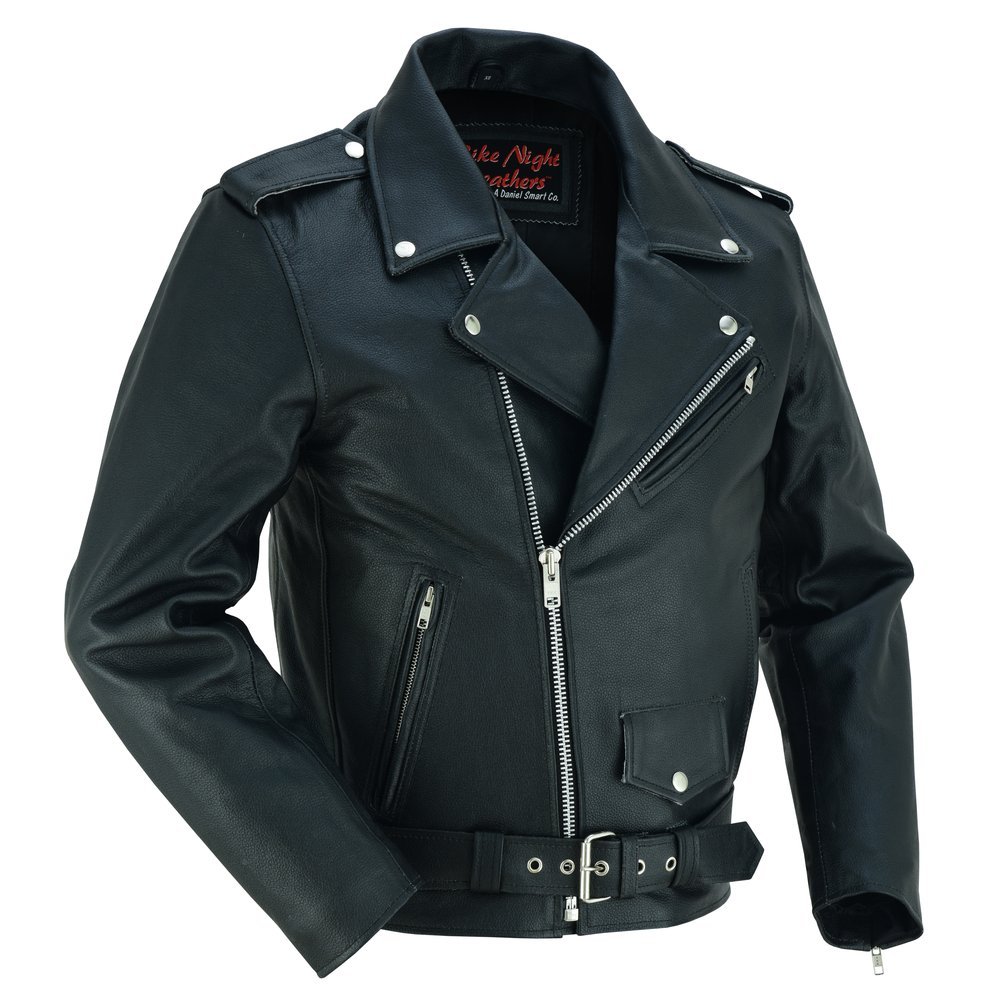 Leather Motorcycle Jacket - Men's - Police - Up To 10XL - DS710-DS - Image 9