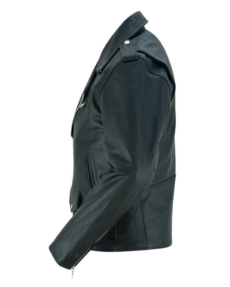 Leather Motorcycle Jacket - Men's - Police - Up To 10XL - DS710-DS - Image 14