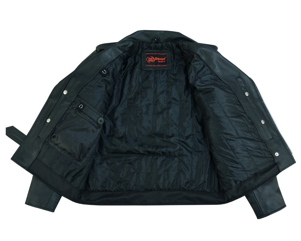 Leather Motorcycle Jacket - Men's - Armored - Up To 12XL - DS761-DS - Image 5