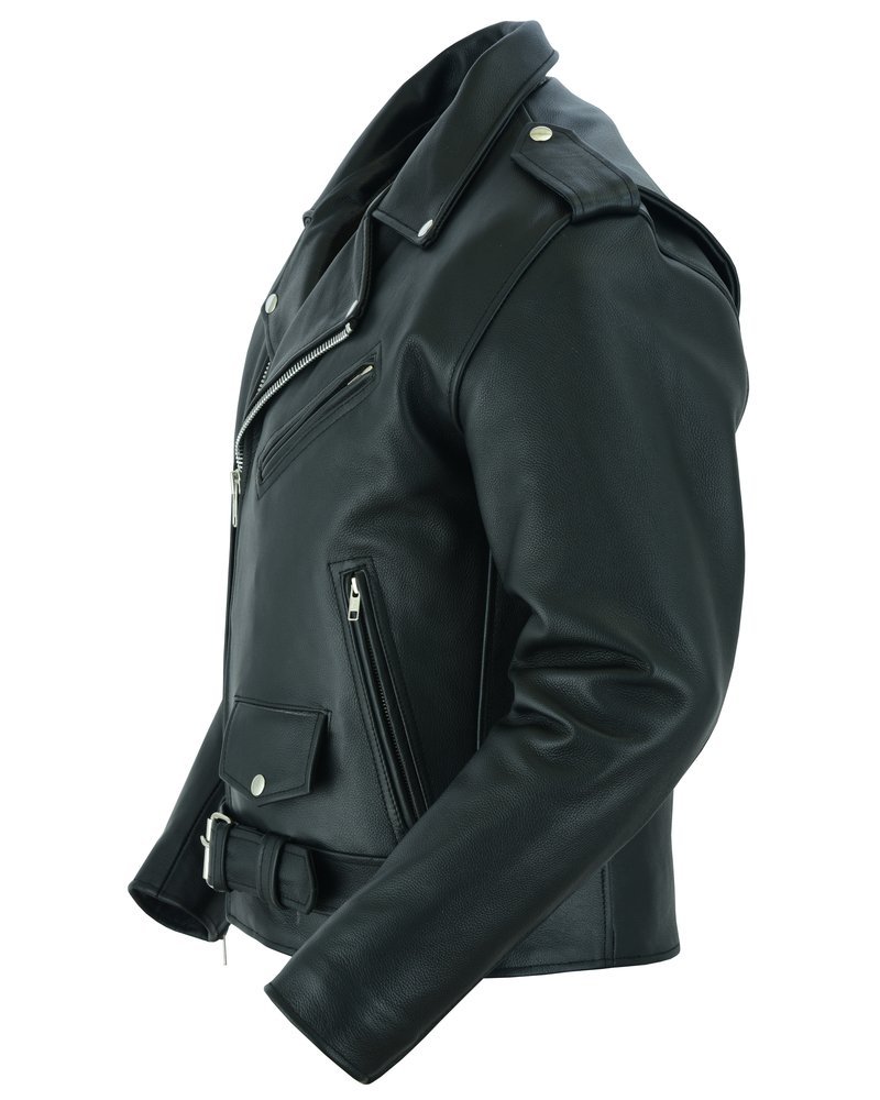 Leather Motorcycle Jacket - Men's - Armored - Up To 12XL - DS761-DS - Image 8