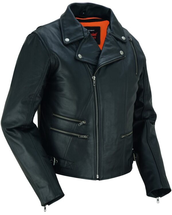 Leather Motorcycle Jacket - Women's -  Updated and Stylish - Gun Pockets - DS804-DS