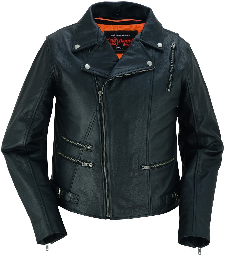 Leather Motorcycle Jacket - Women's - Updated and Stylish - Gun Pockets - DS804-DS - Image 3