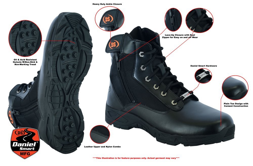 6 Inch Tactical Boots - Men's - Medium Width - DS9781-DS - Image 2