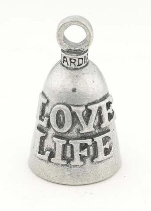 Love Life - Pewter - Motorcycle Guardian Bell® - Made In USA - SKU GB-LOVE-LIFE-DS