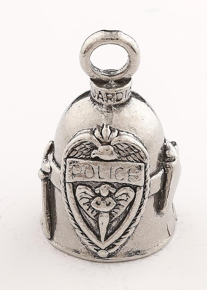 Police - Pewter - Motorcycle Guardian BellĀ® - Made In USA - SKU GB-POLICE-DS