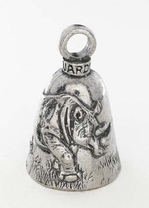 Rhino - Pewter - Motorcycle Guardian Bell® - Made In USA - SKU GB-RHINO-DS